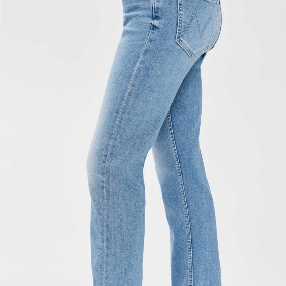 MOTHER Tomcat Flood Jeans - Light Blue Straight Leg Jeans